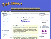 Tablet Screenshot of fictioneer.org